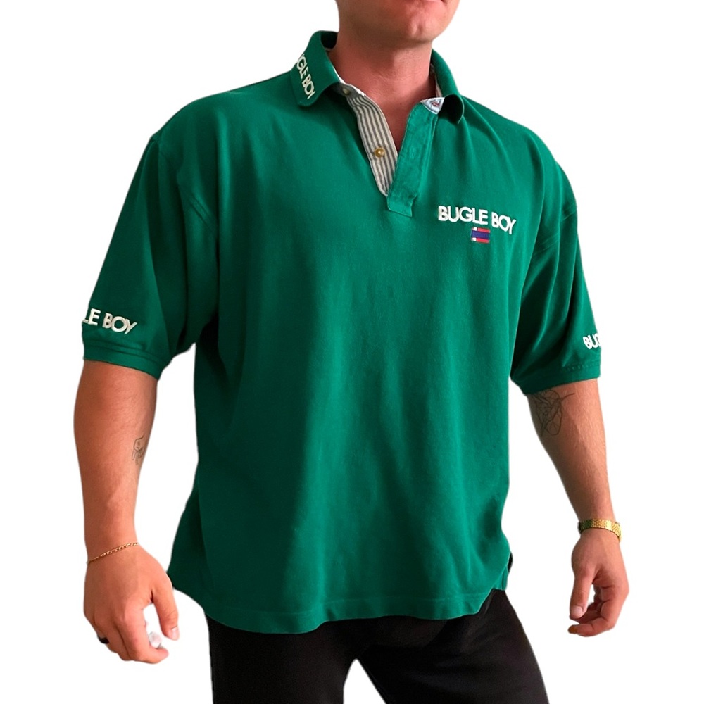 Bugle Boy Green Oversized Polo